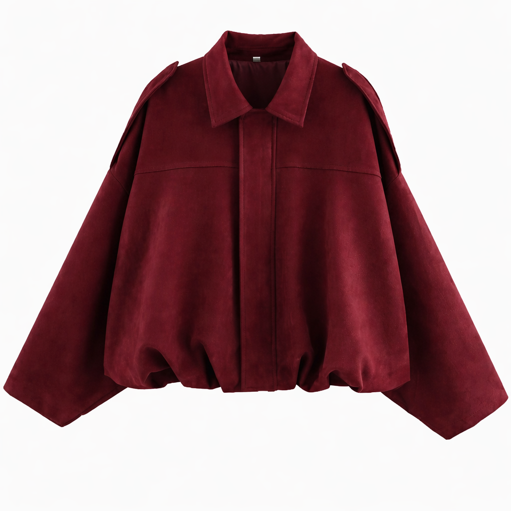 Women's Oversized Bomber Jacket – Casual Street Style Layer