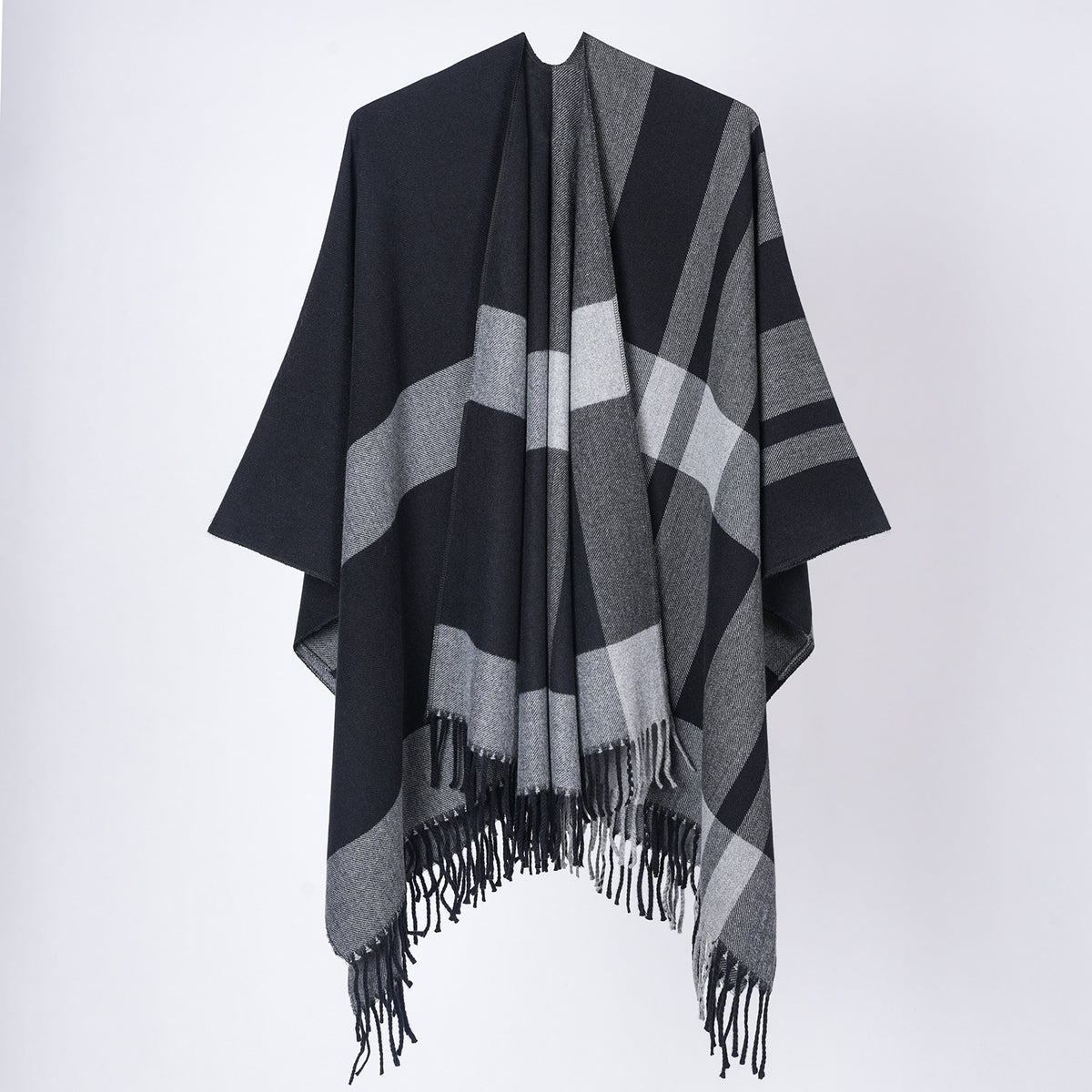 Women's Plaid Fringe Shawl - Classic and Cozy