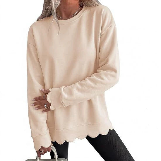Round-Neck Pullover Sweatshirt - Casual and Soft