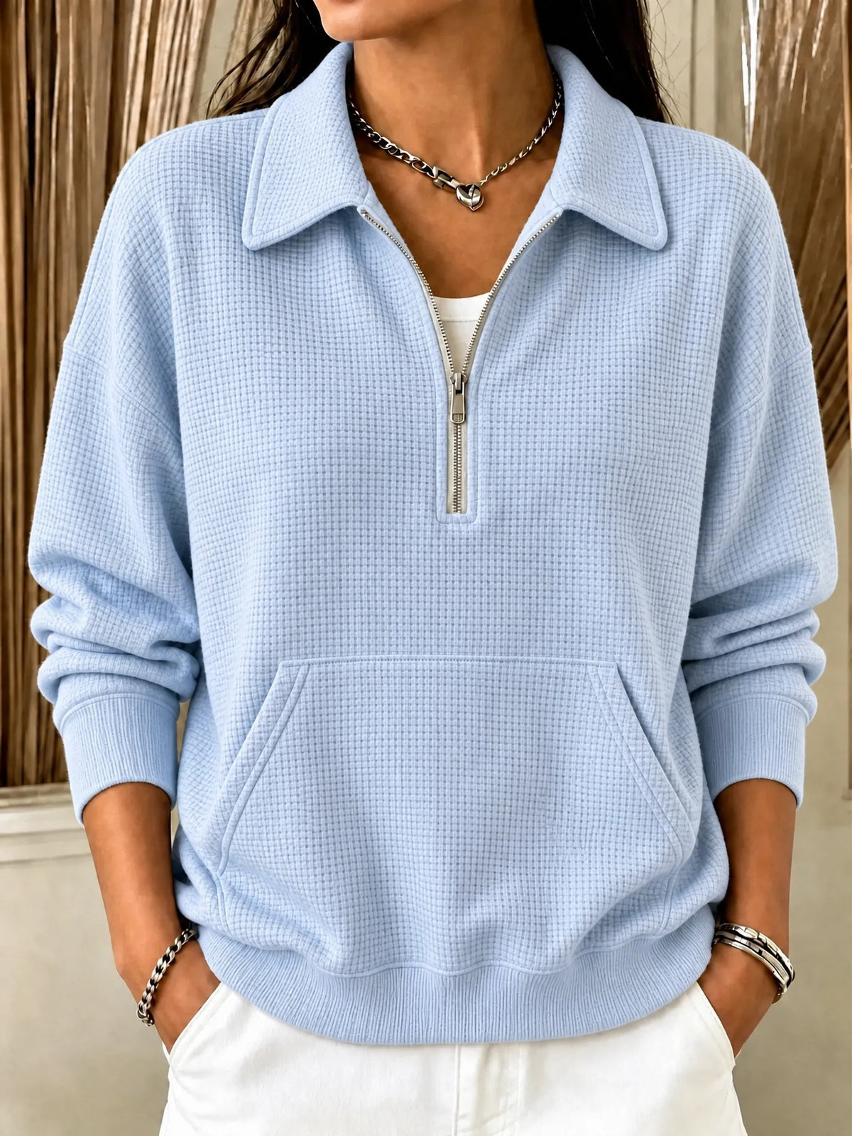 Loose-Fit Casual Pullover Top - Easy and Soft