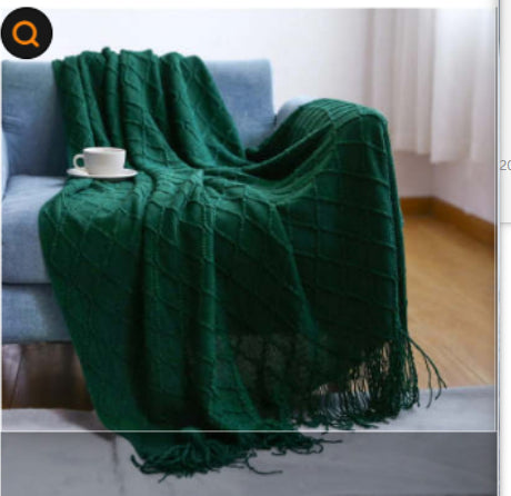 Nordic Cotton Sofa Throw Blanket – Soft Decorative Couch and Office Cover
