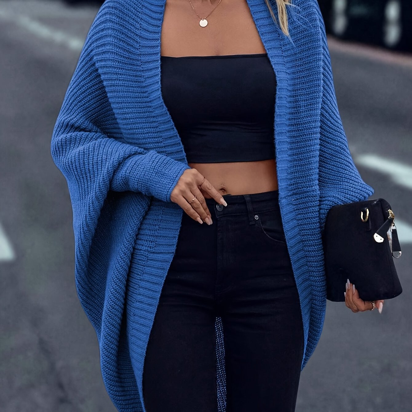 Women’s Oversized Knit Vest – Cozy Layered Casual Style