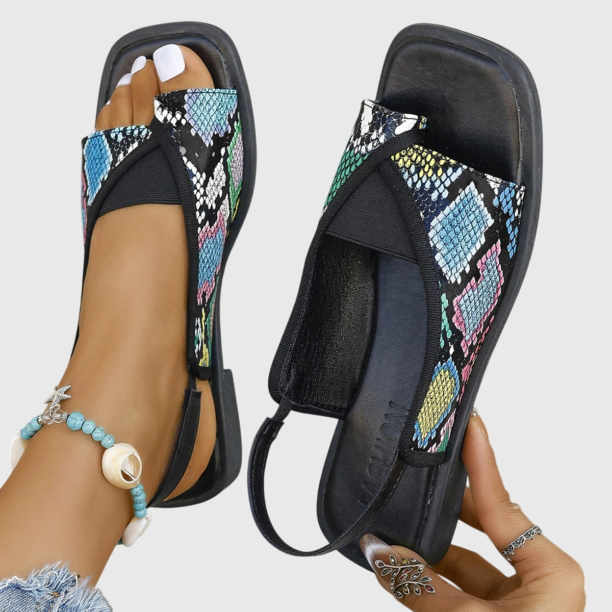 Women's Slingback Flat Sandals – Comfortable Open Toe Summer Sandals