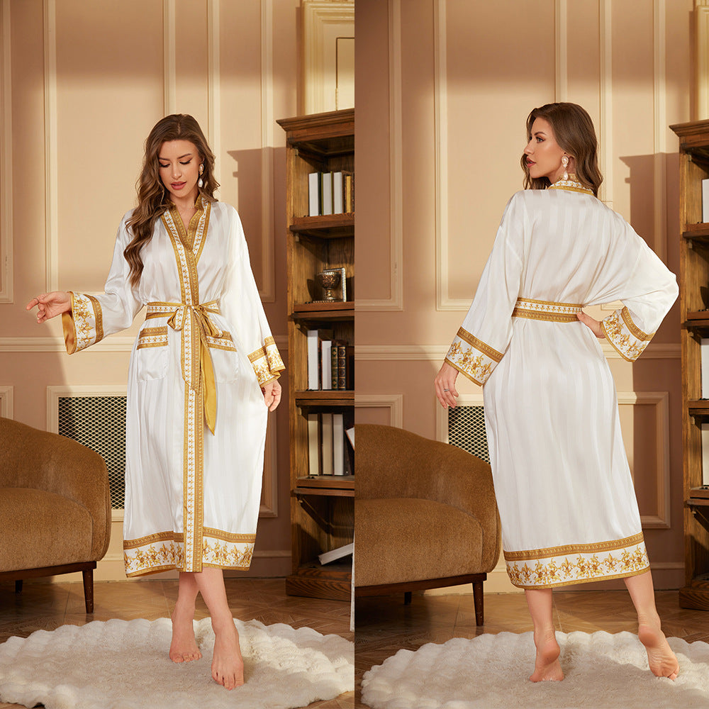 Luxury Long Bathrobe – Soft Plush Robe for Home and Spa