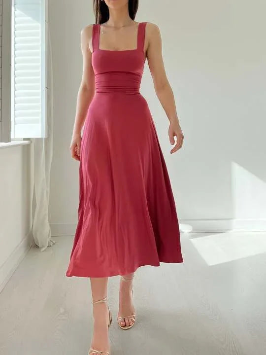 Women's Reversible Midi Dress – Organic Bamboo Pocket Summer Dress