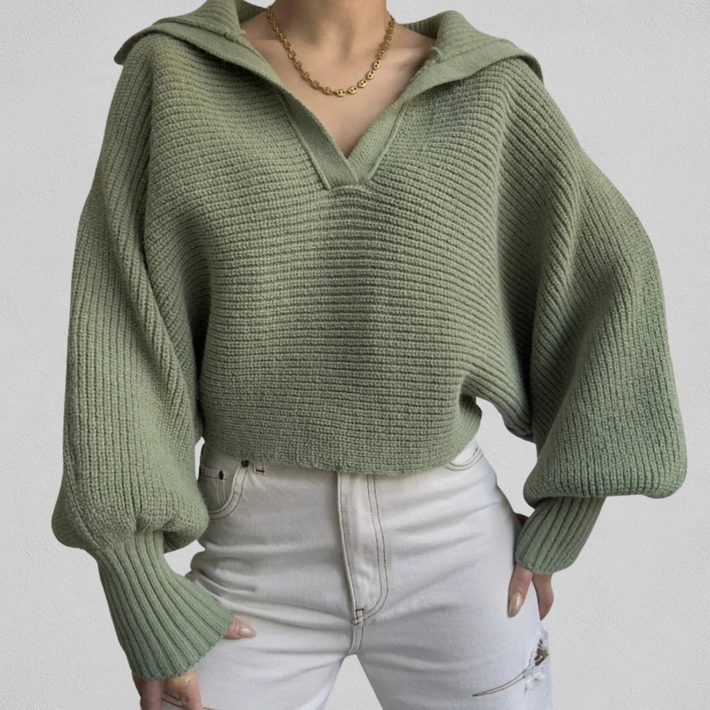 Loose V-Neck Sweater - Soft and Easy