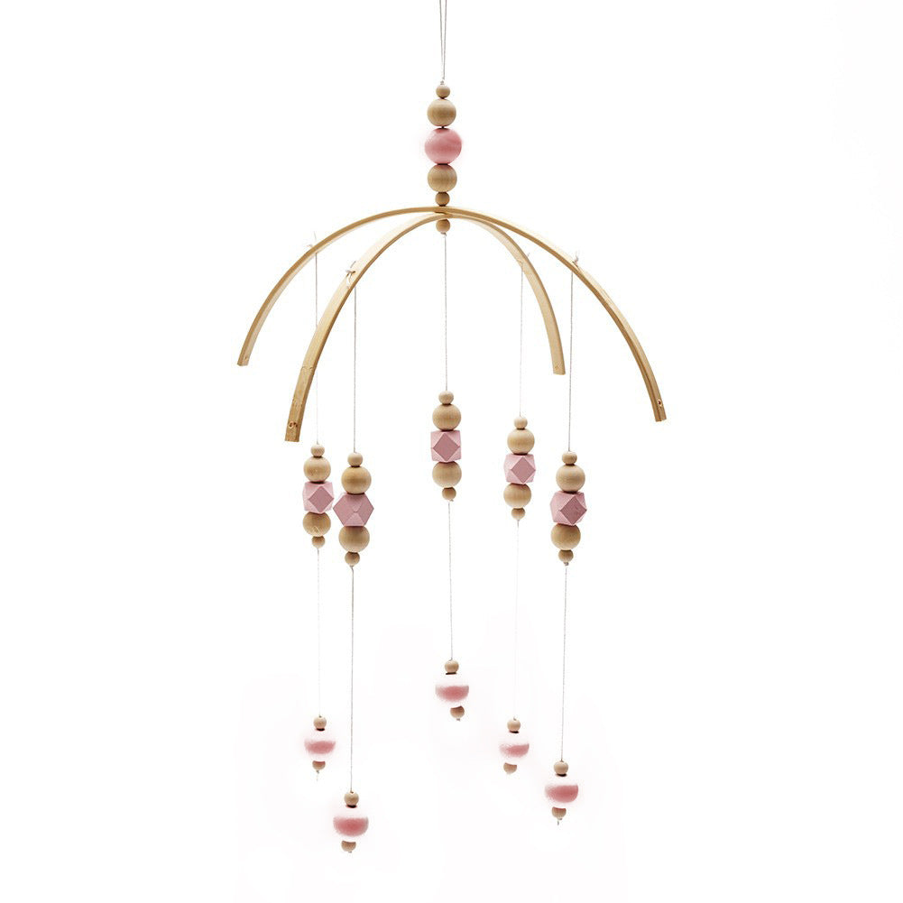 Nordic-style Wooden Bead Bed Bell – Children's Room Decoration