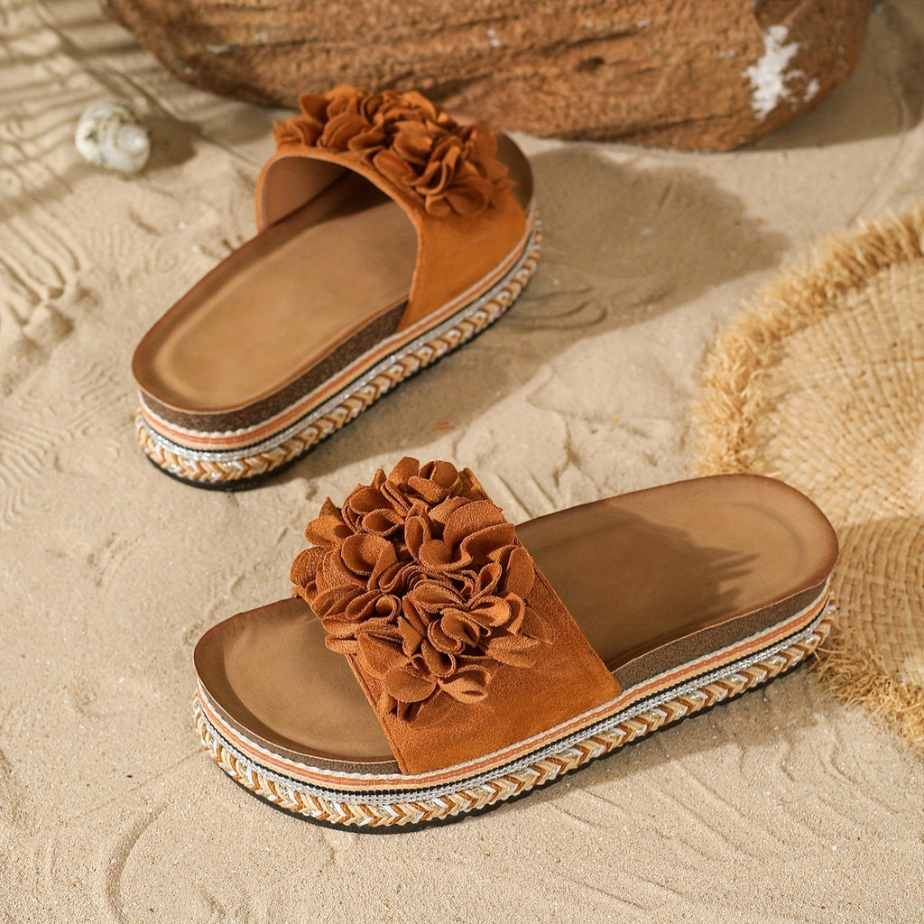 Women's Braided Slide Sandals – Easy Summer Slip-On Comfort