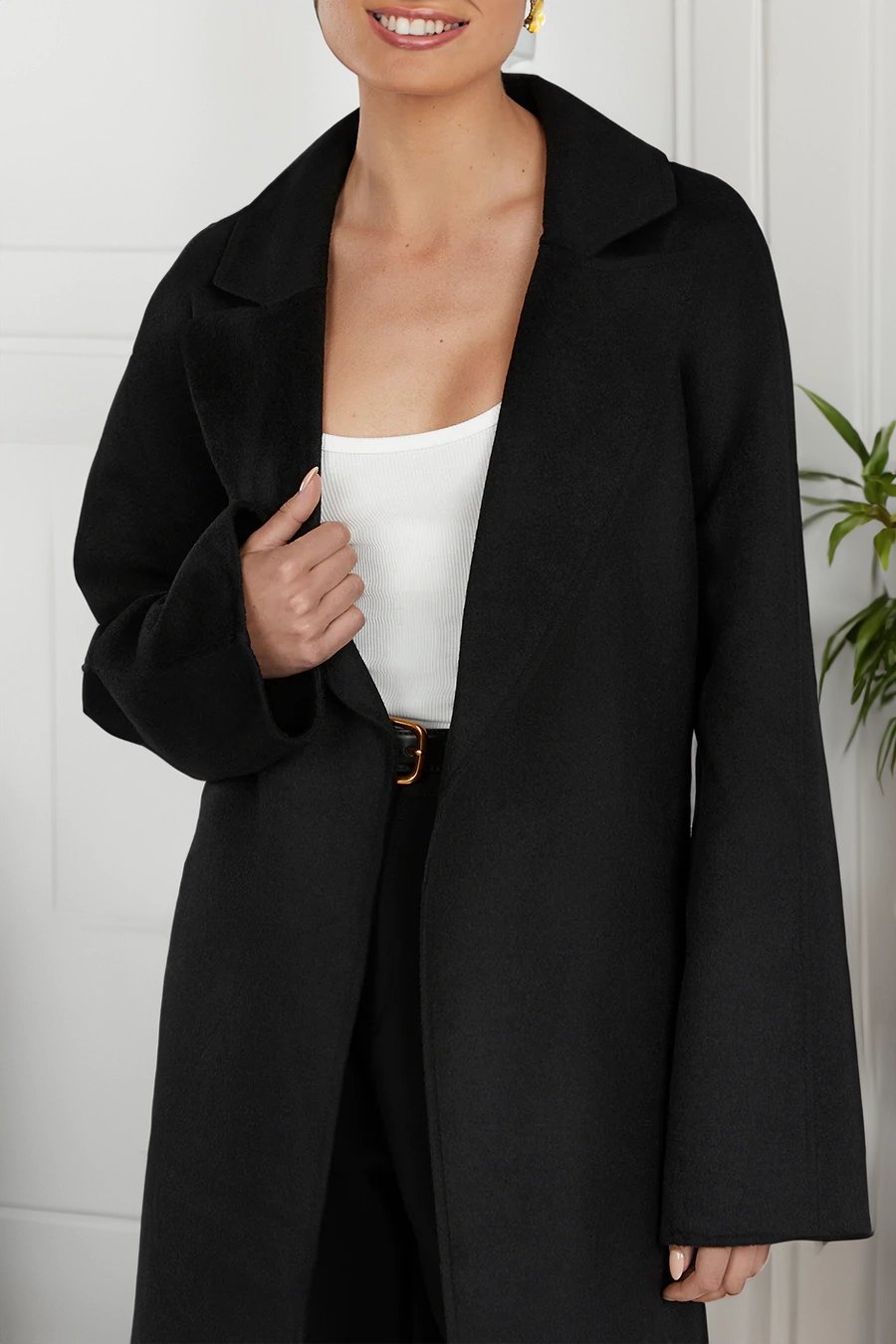Women's Winter Collar Coat - Chic Warm Everyday Outerwear