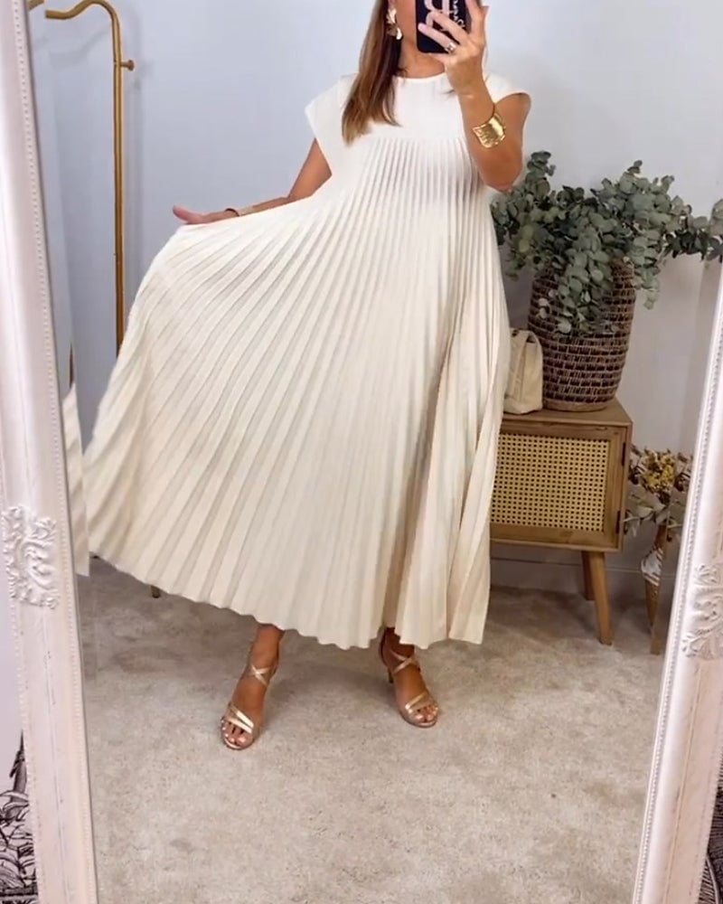 Women's Pleated Maxi Dress – Effortlessly Elegant Occasion Dress