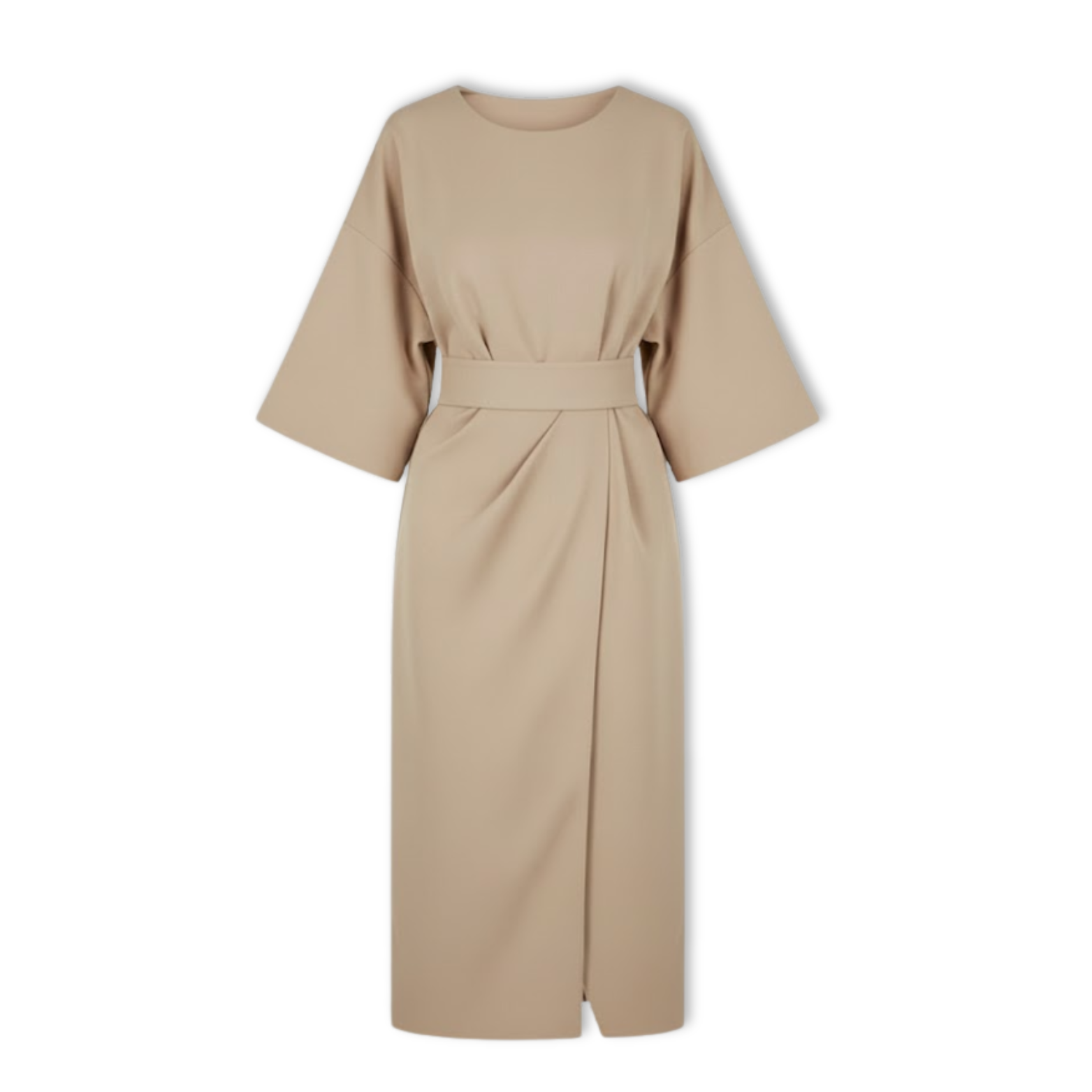 Women's Batwing Sleeve Maxi Dress – Defined Waist Flowy Dress