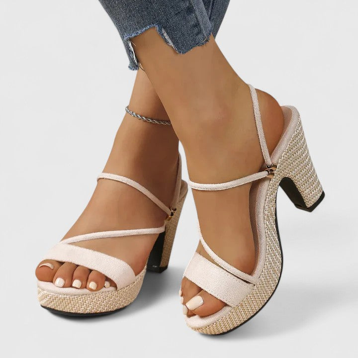 Women's Strappy Heeled Sandals - Elegant Occasion Heels
