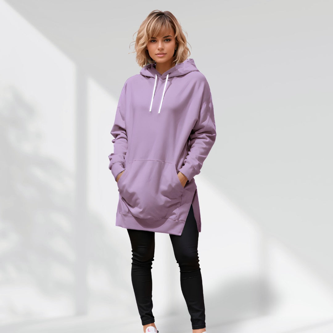 Women’s Oversized Sweatshirt Dress – Soft Lined Autumn Casual Cozy Style