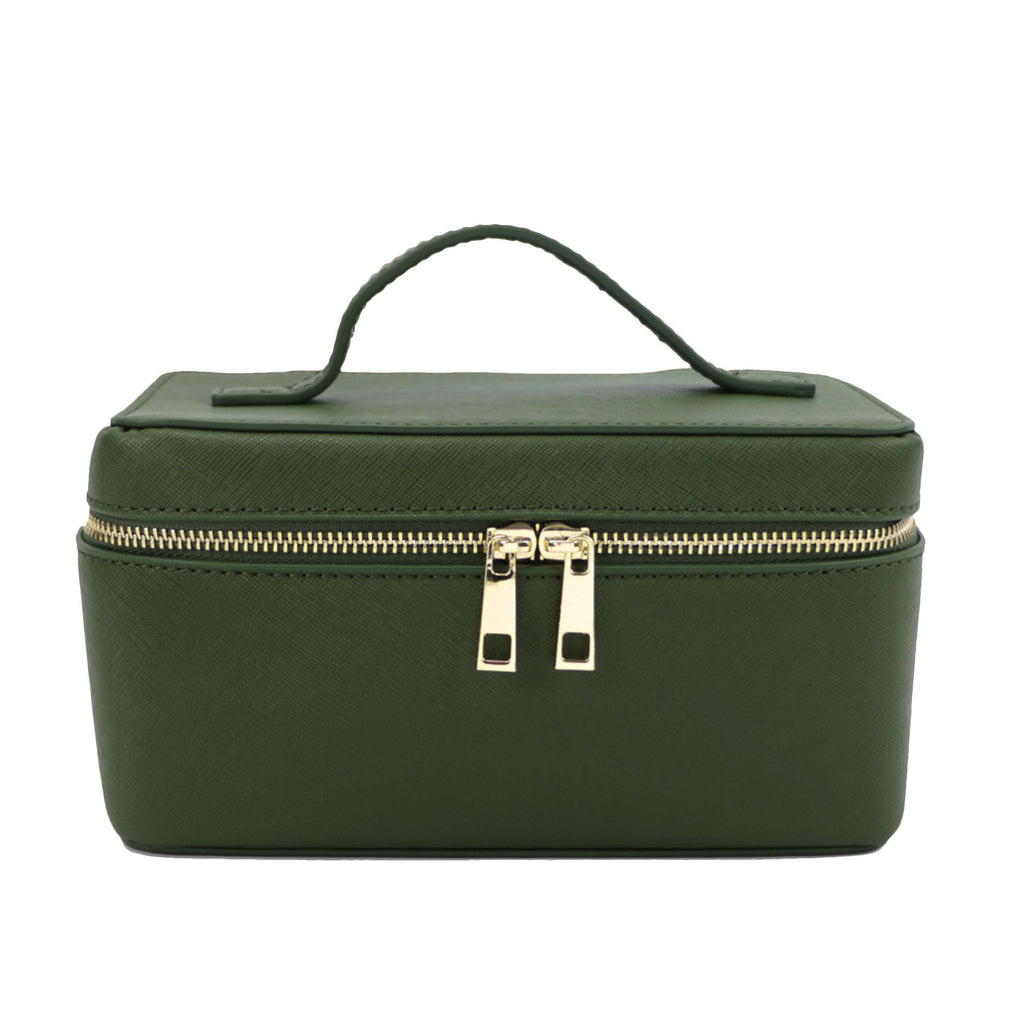Split Leather Travel Toiletry Bag – Genuine Leather Portable Toiletry Bag