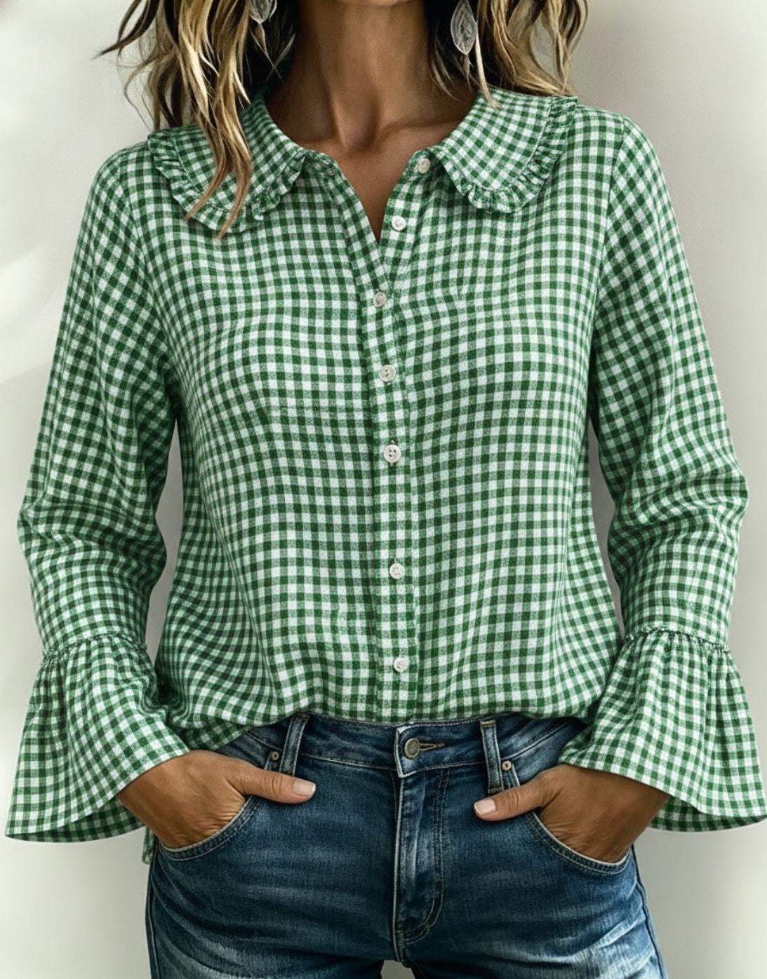 Women’s Casual Vintage Plaid Shirt – Loose-Fit Relaxed Everyday Style