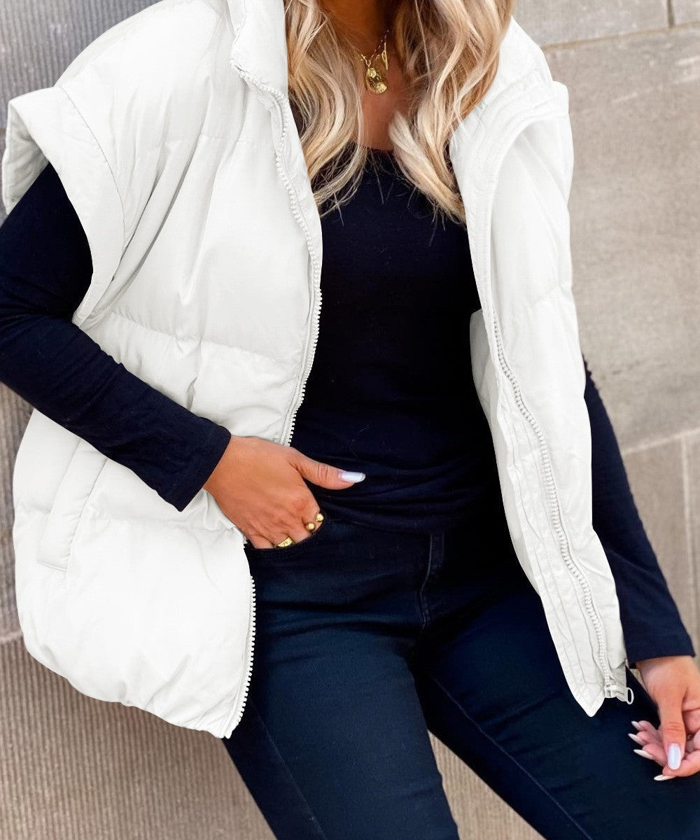 Oversized Puffer Vest - Warm and Easy