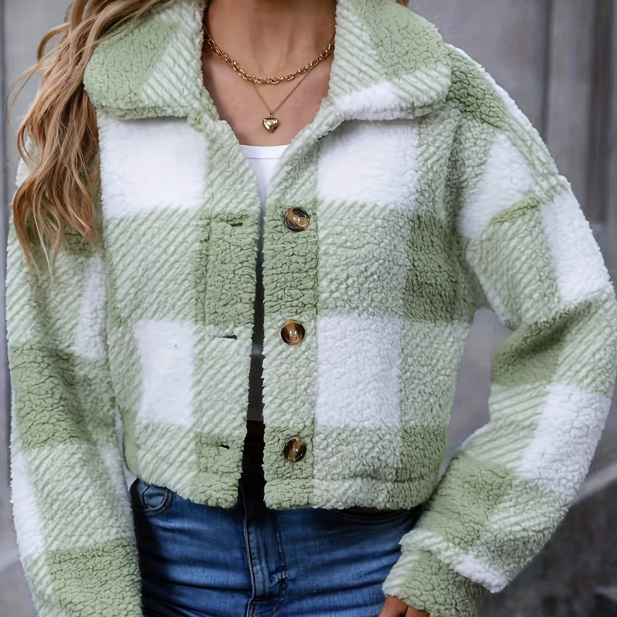 Cropped Check Jacket - Soft and Polished
