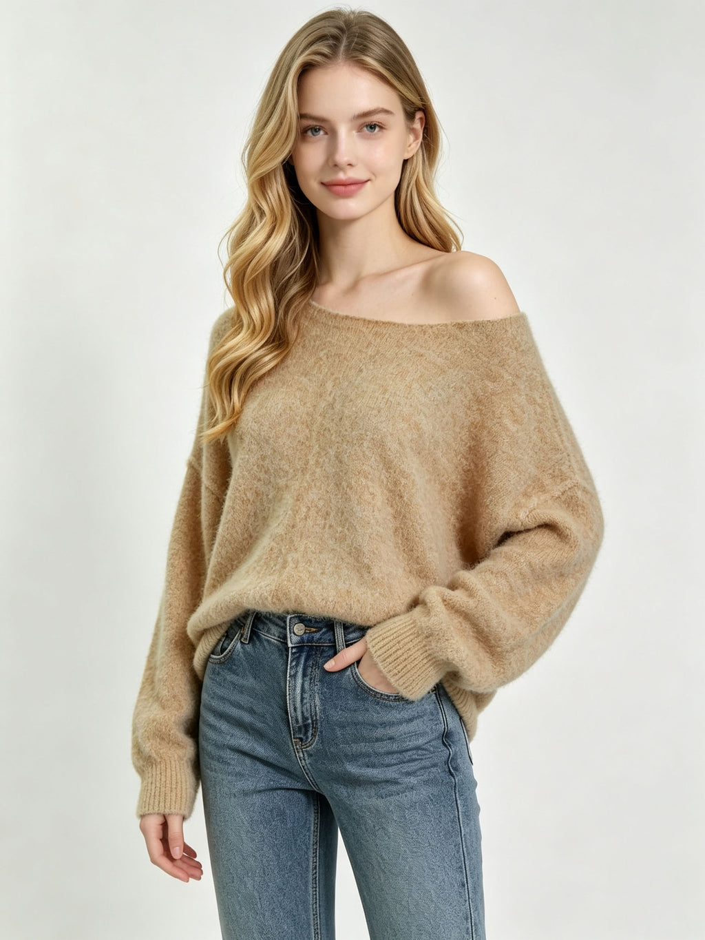 Cozy Loose Round-Neck Sweater - Soft and Easy