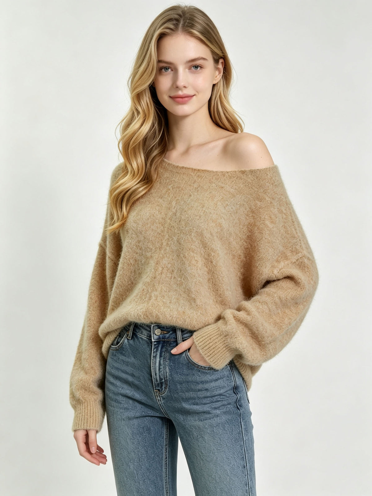 Cozy Loose Round-Neck Sweater - Soft and Easy