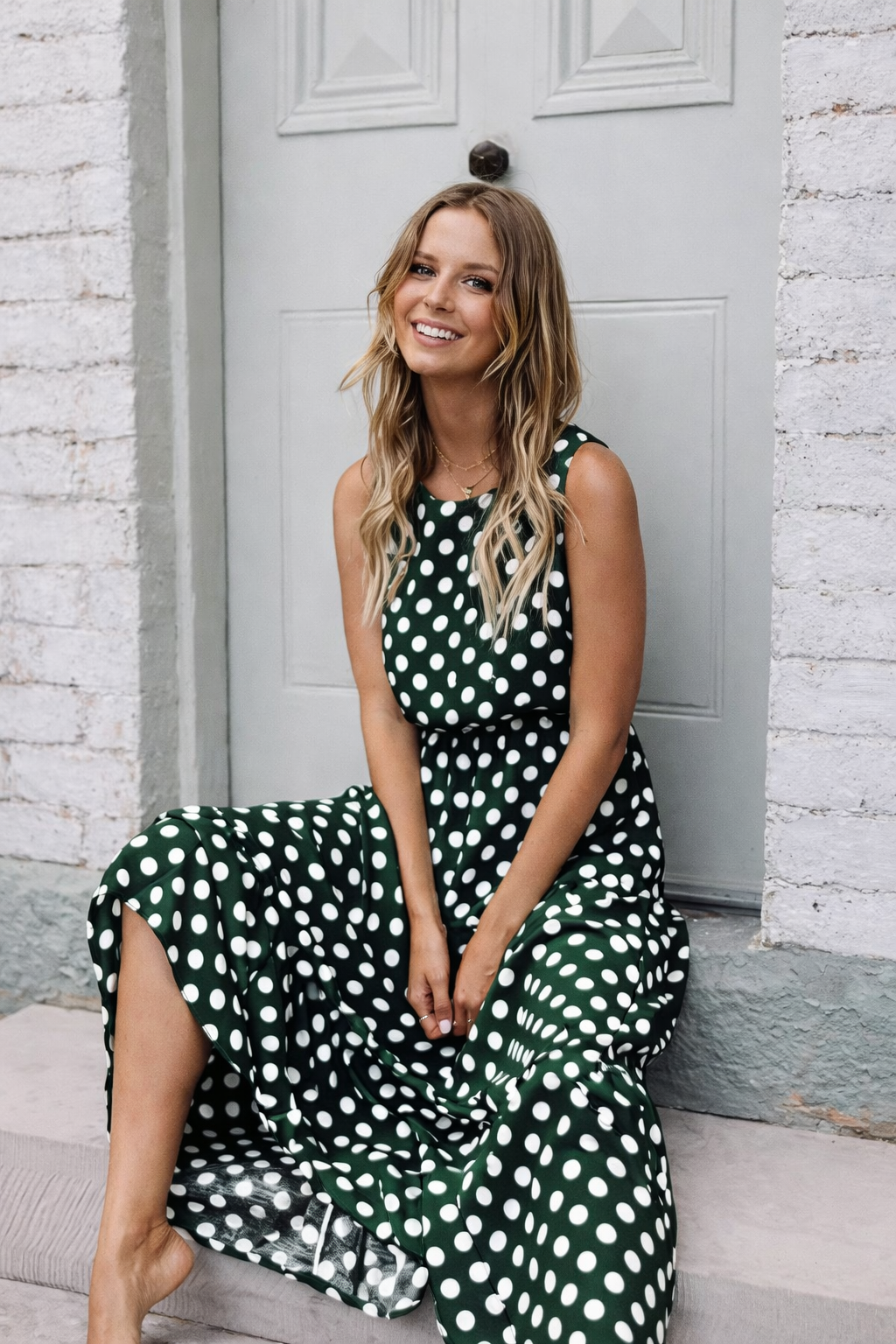 Women's Polka Dot Dress – Casual Elegant Everyday Dress