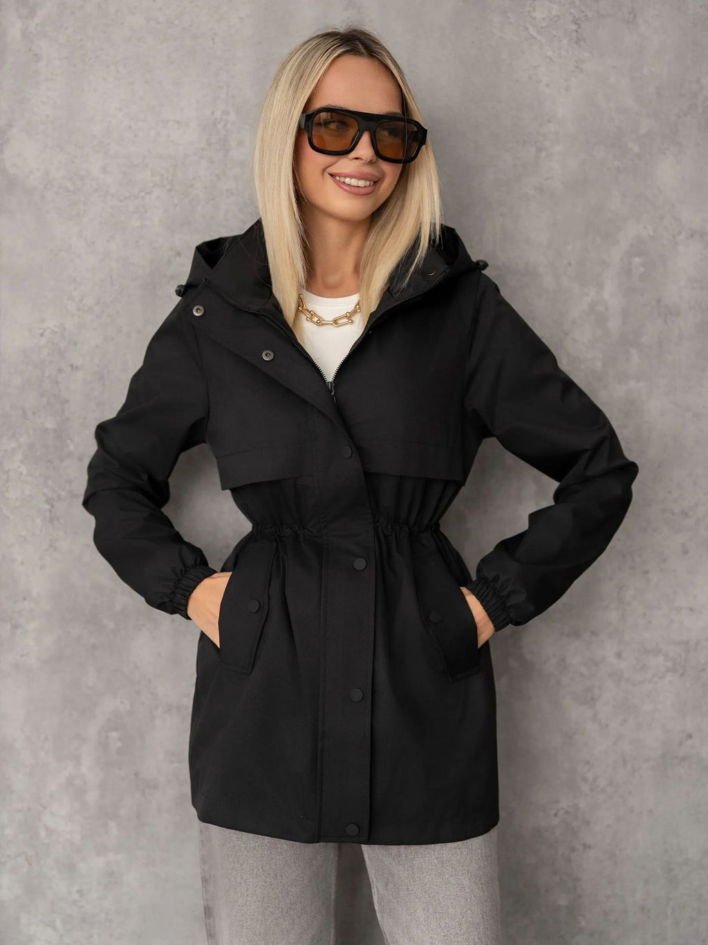 Women's Hooded Casual Jacket - Lightweight Sporty Everyday Layer