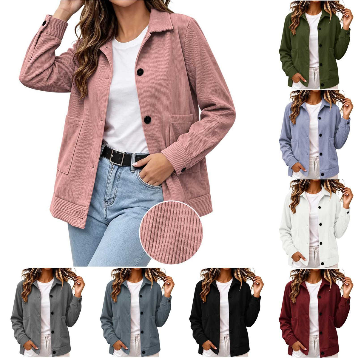 Casual Lapel Jacket - Clean and Easy