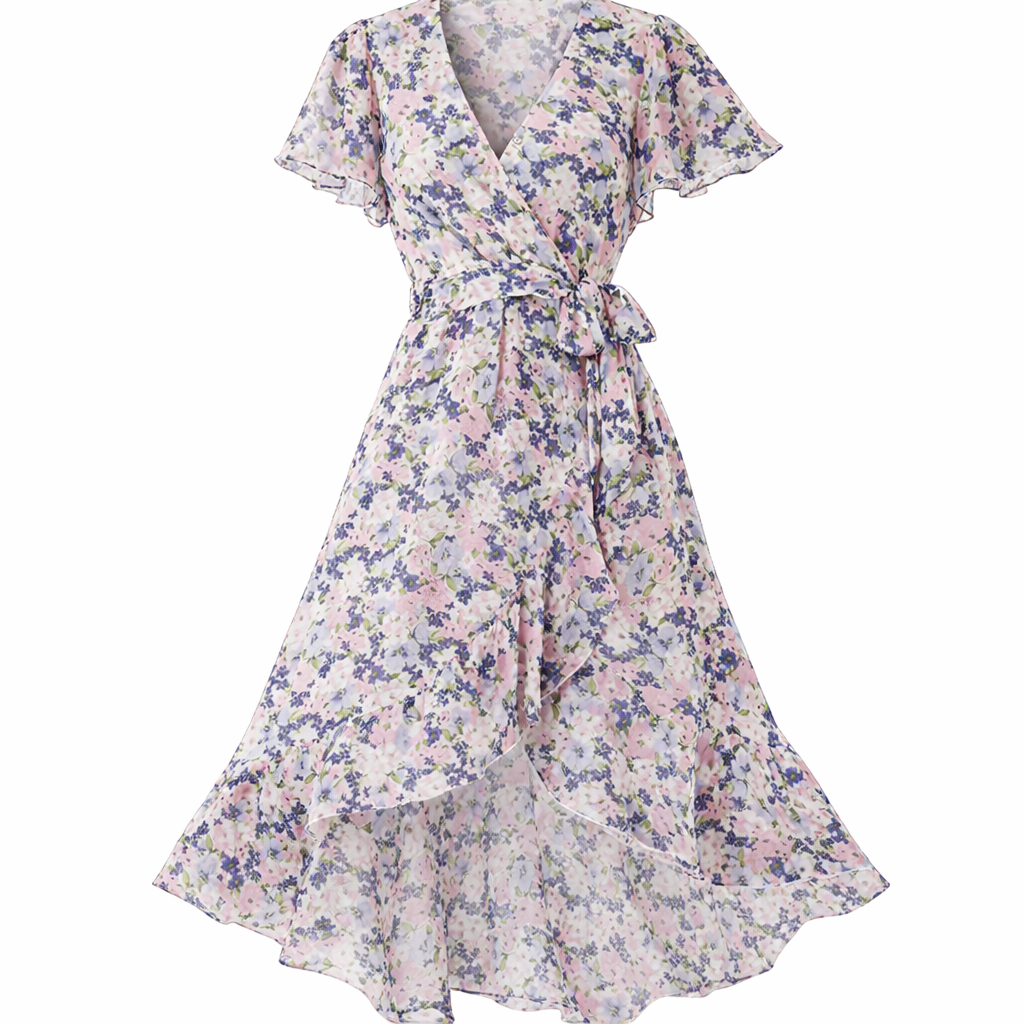 Women's Floral Midi Dress – Romantic Summer Occasion Dress