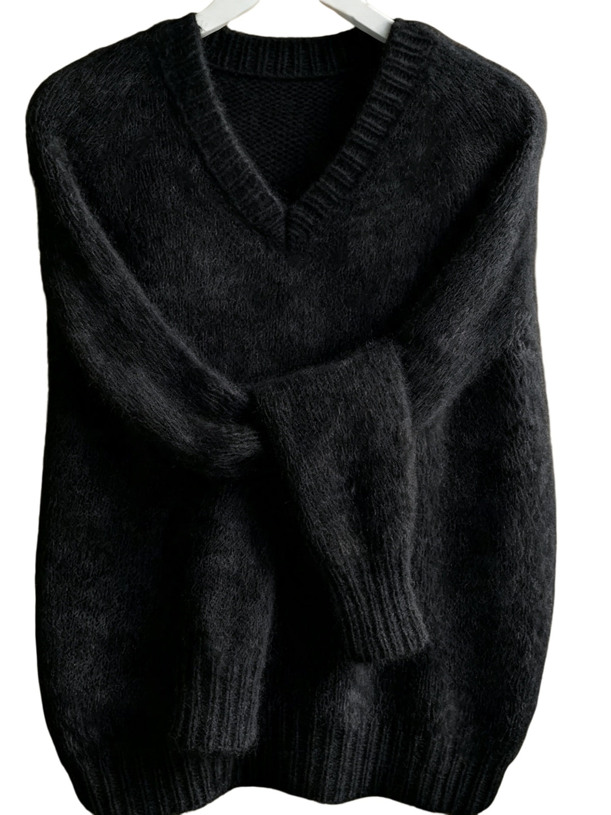 Loose V-Neck Knit Sweater - Soft and Relaxed