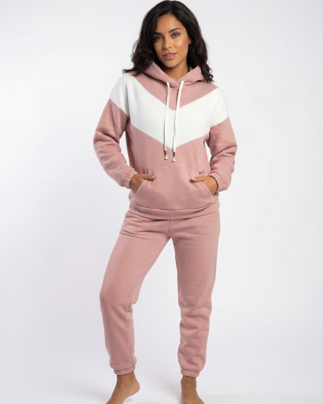 Women’s Premium Two-Piece Tracksuit – Cotton Sports Hoodie and Jogging Suit Set