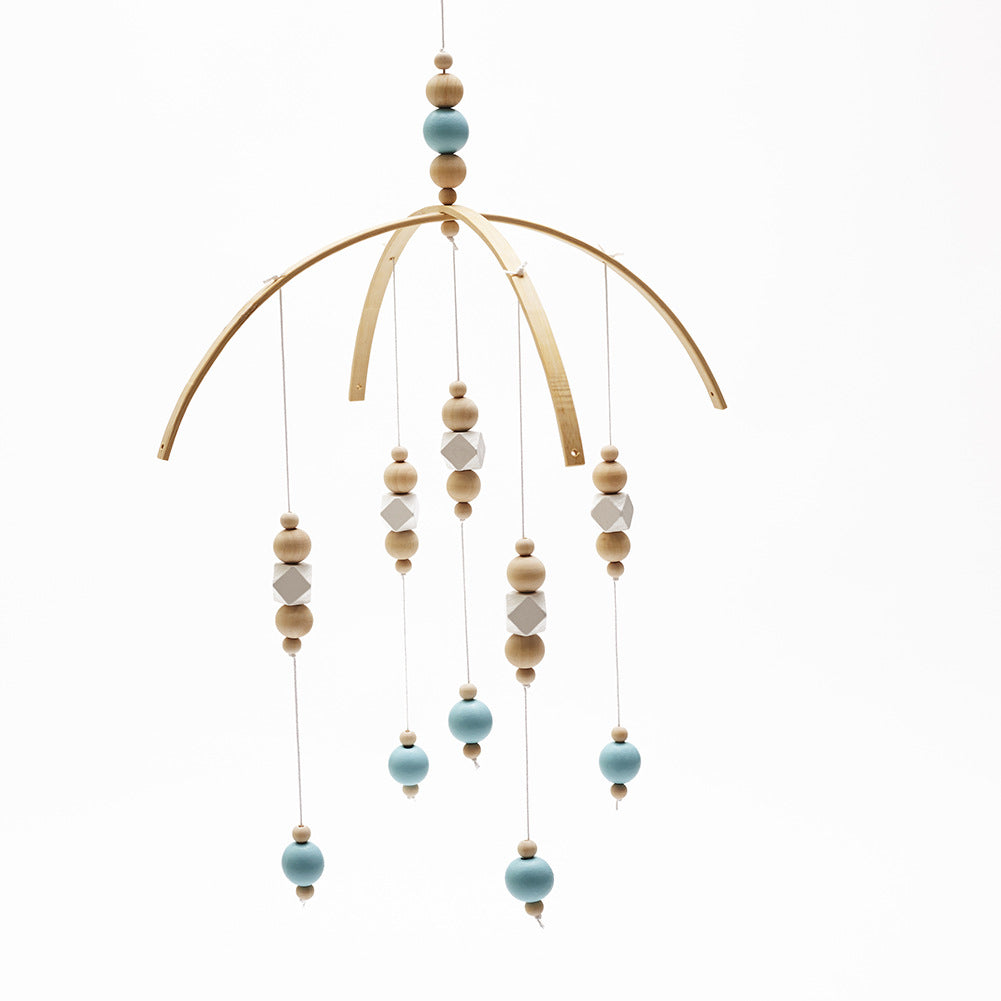 Nordic-style Wooden Bead Bed Bell – Children's Room Decoration