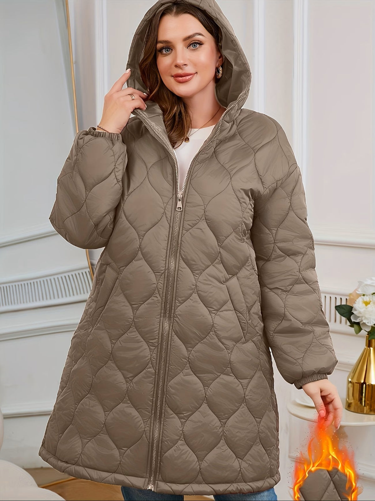 Midi Padded Coat - Warm and Roomy