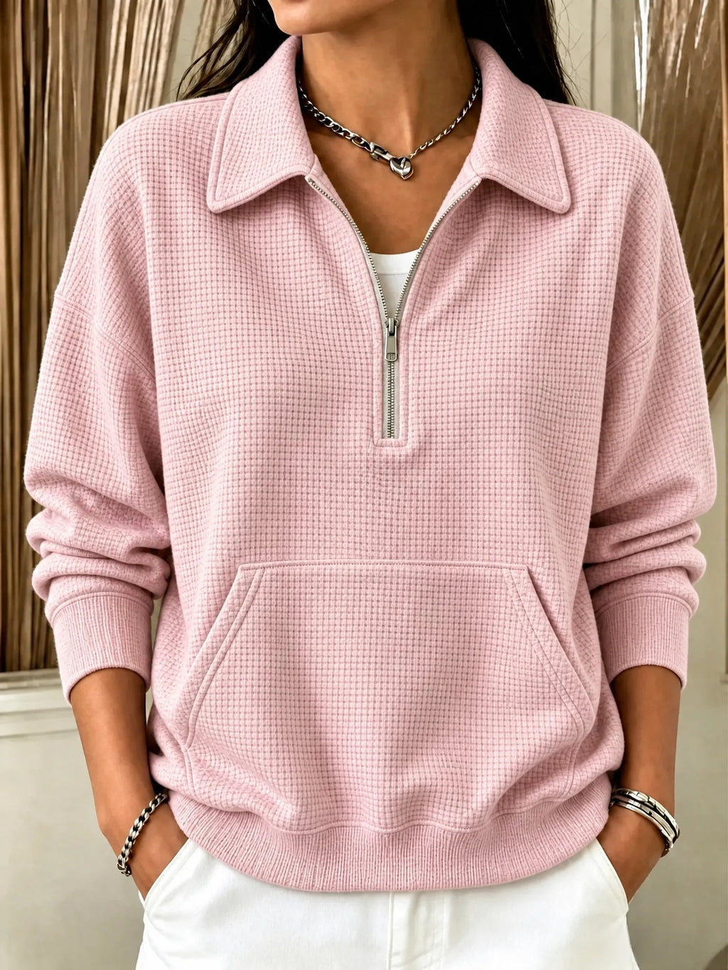 Loose-Fit Casual Pullover Top - Easy and Soft