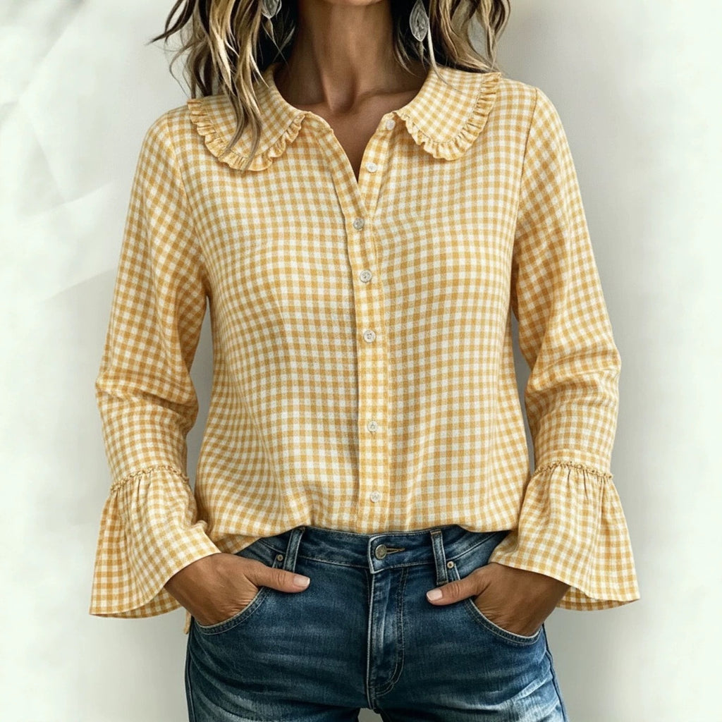 Women’s Casual Vintage Plaid Shirt – Loose-Fit Relaxed Everyday Style