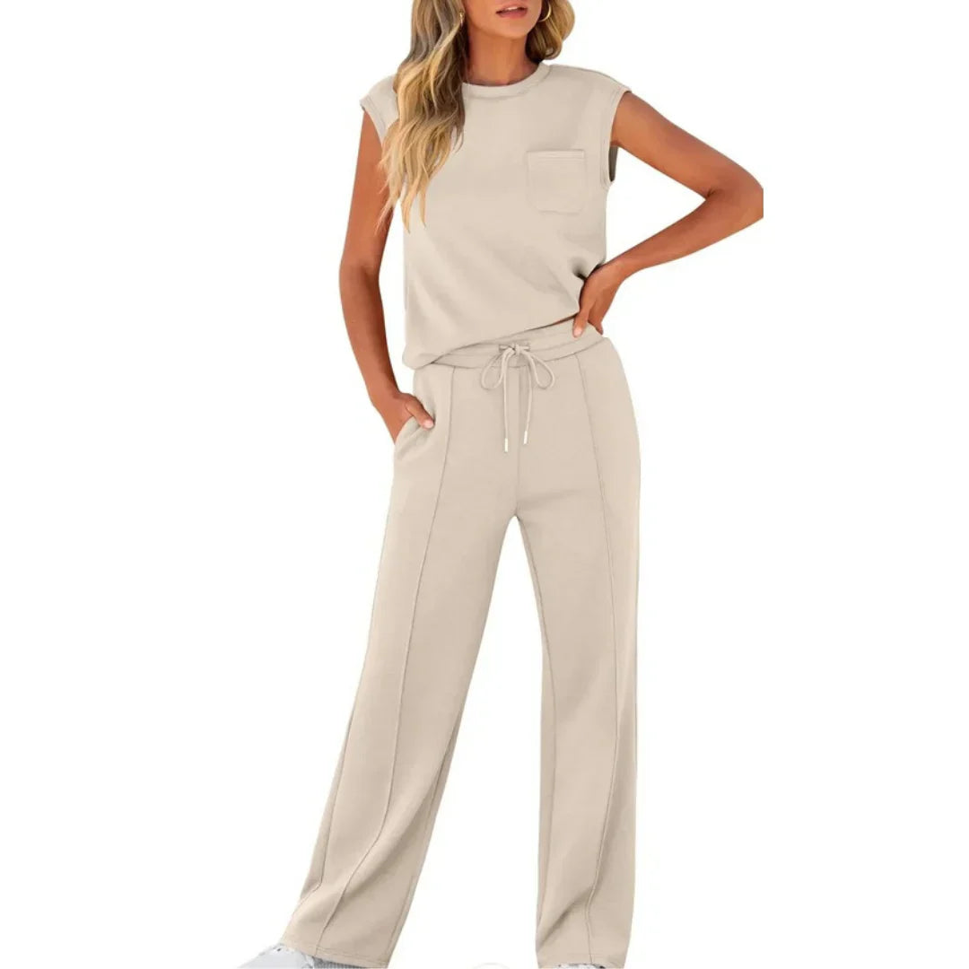 Women's Casual Summer Lounge Set - Relaxed Two Piece Daywear