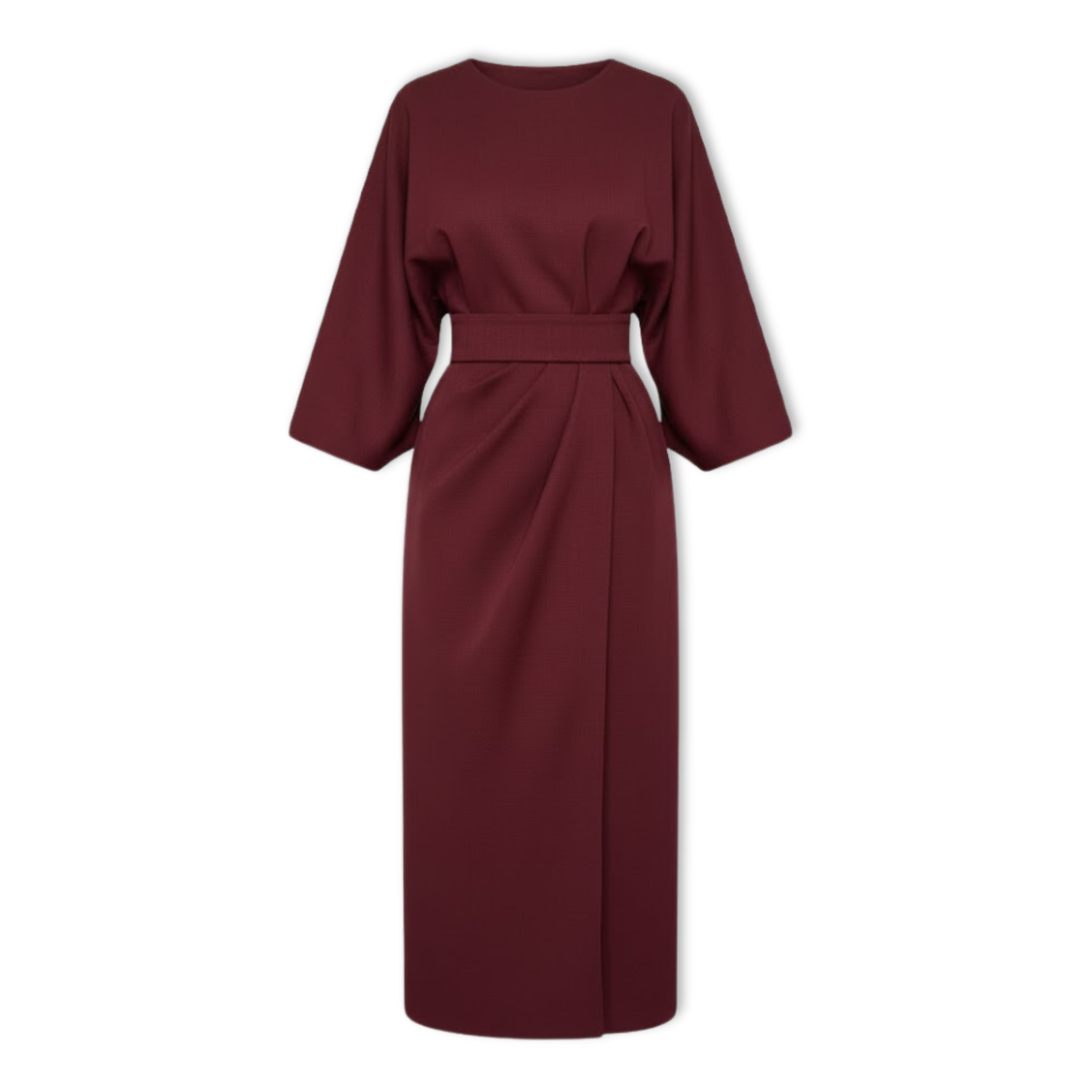 Women's Batwing Sleeve Maxi Dress – Defined Waist Flowy Dress