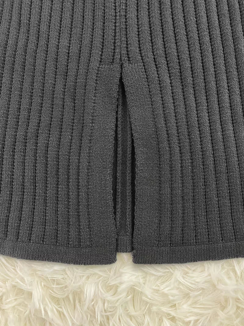 Ribbed Two-Piece Skirt Set - Coordinated and Comfortable