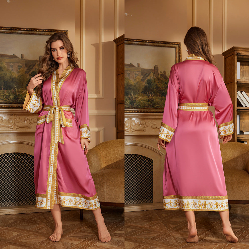 Luxury Long Bathrobe – Soft Plush Robe for Home and Spa