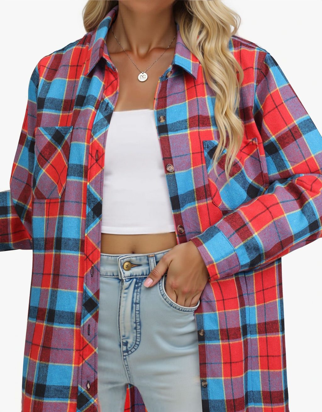 Casual Flannel Plaid Shirt - Relaxed and Warm