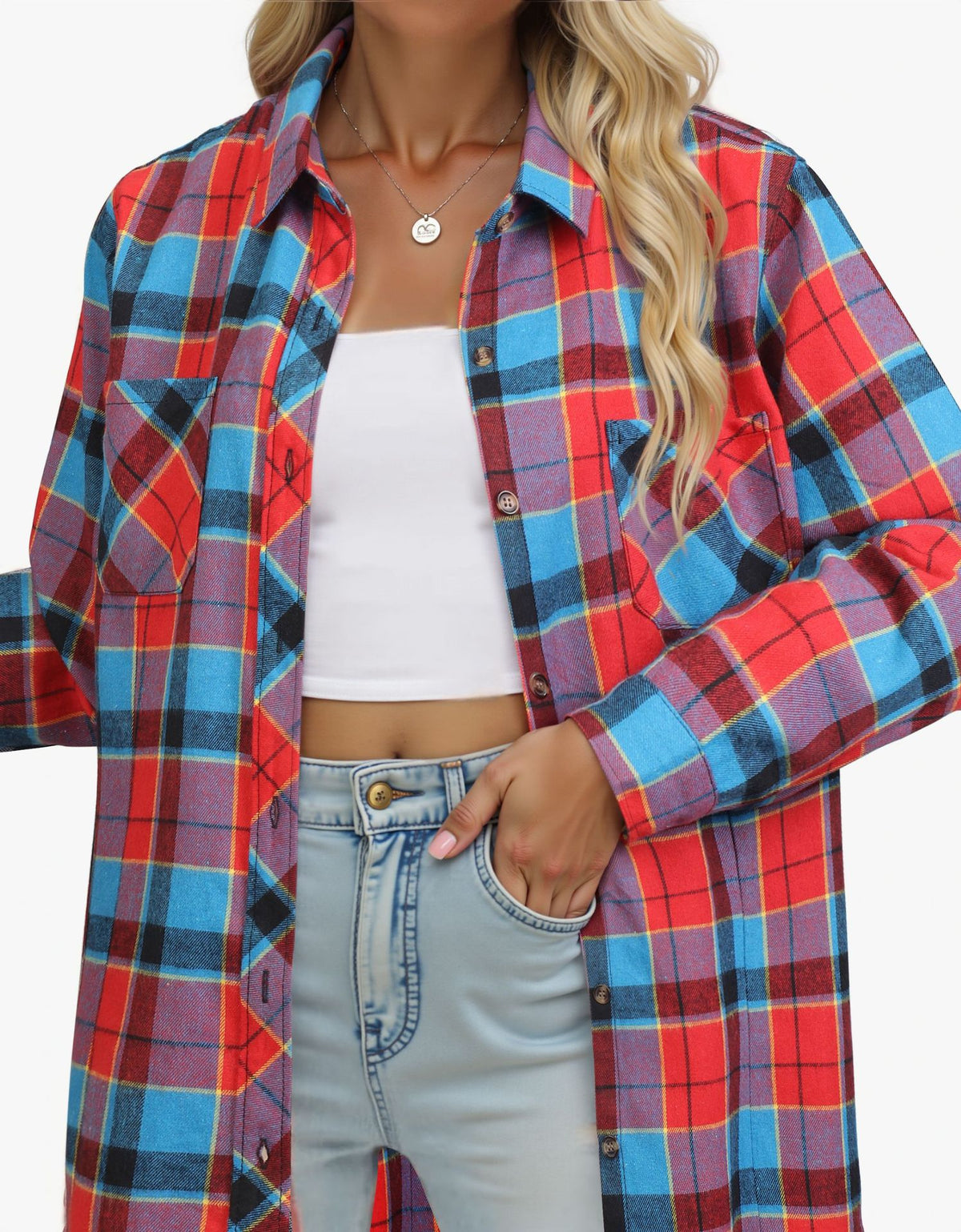 Casual Flannel Plaid Shirt - Relaxed and Warm