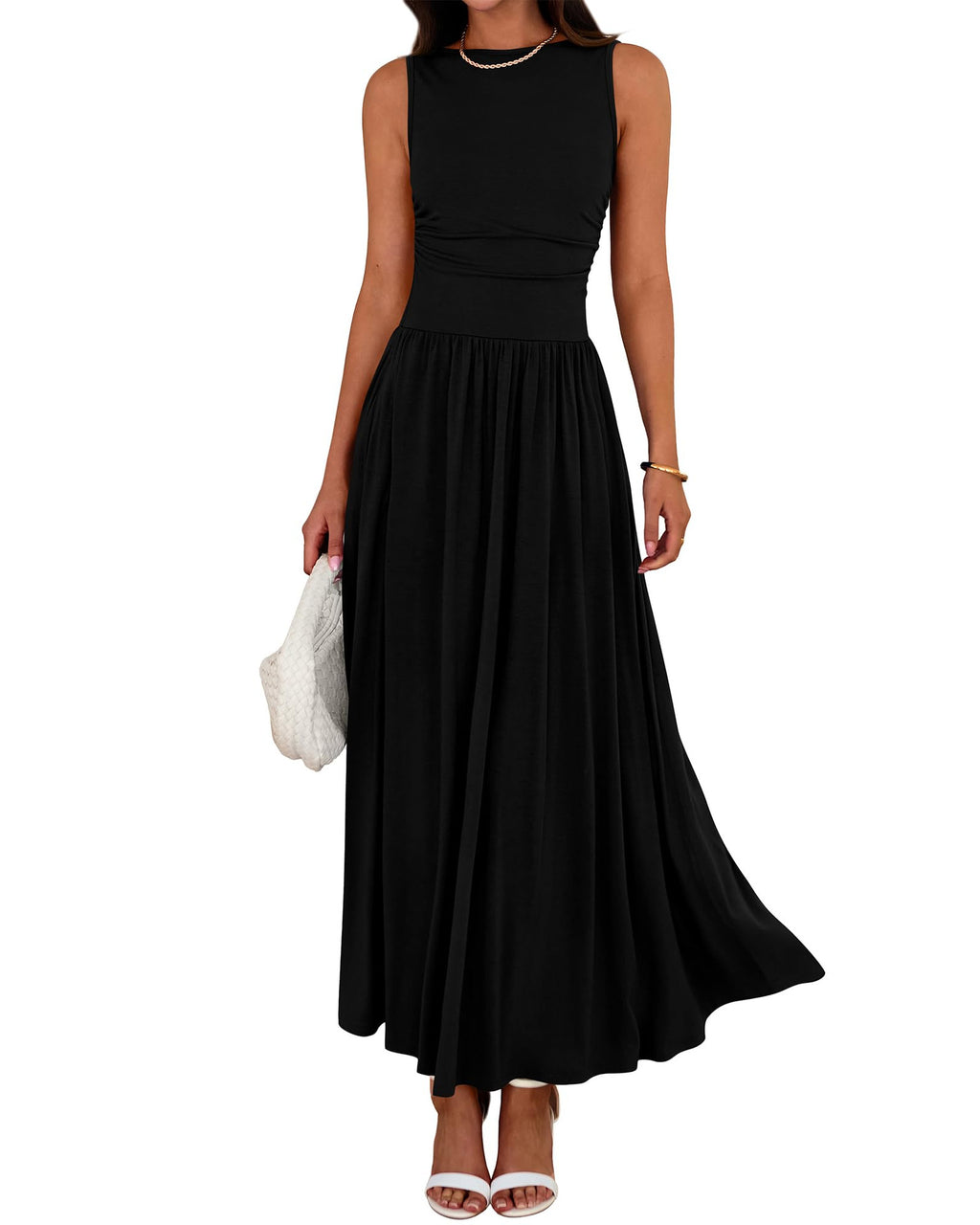 Women's Pocket Maxi Dress - Relaxed Long Skirt Day Style