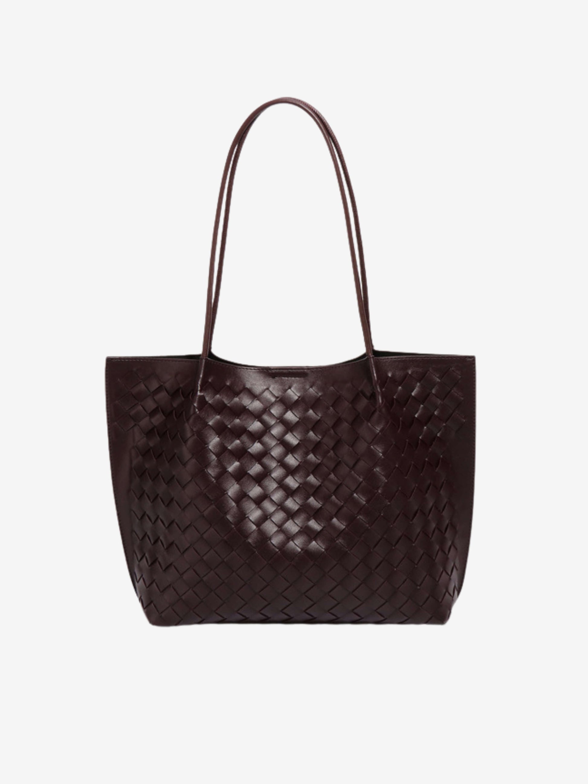 Women's Woven Tote Bag - Spacious Elegant Everyday Carryall
