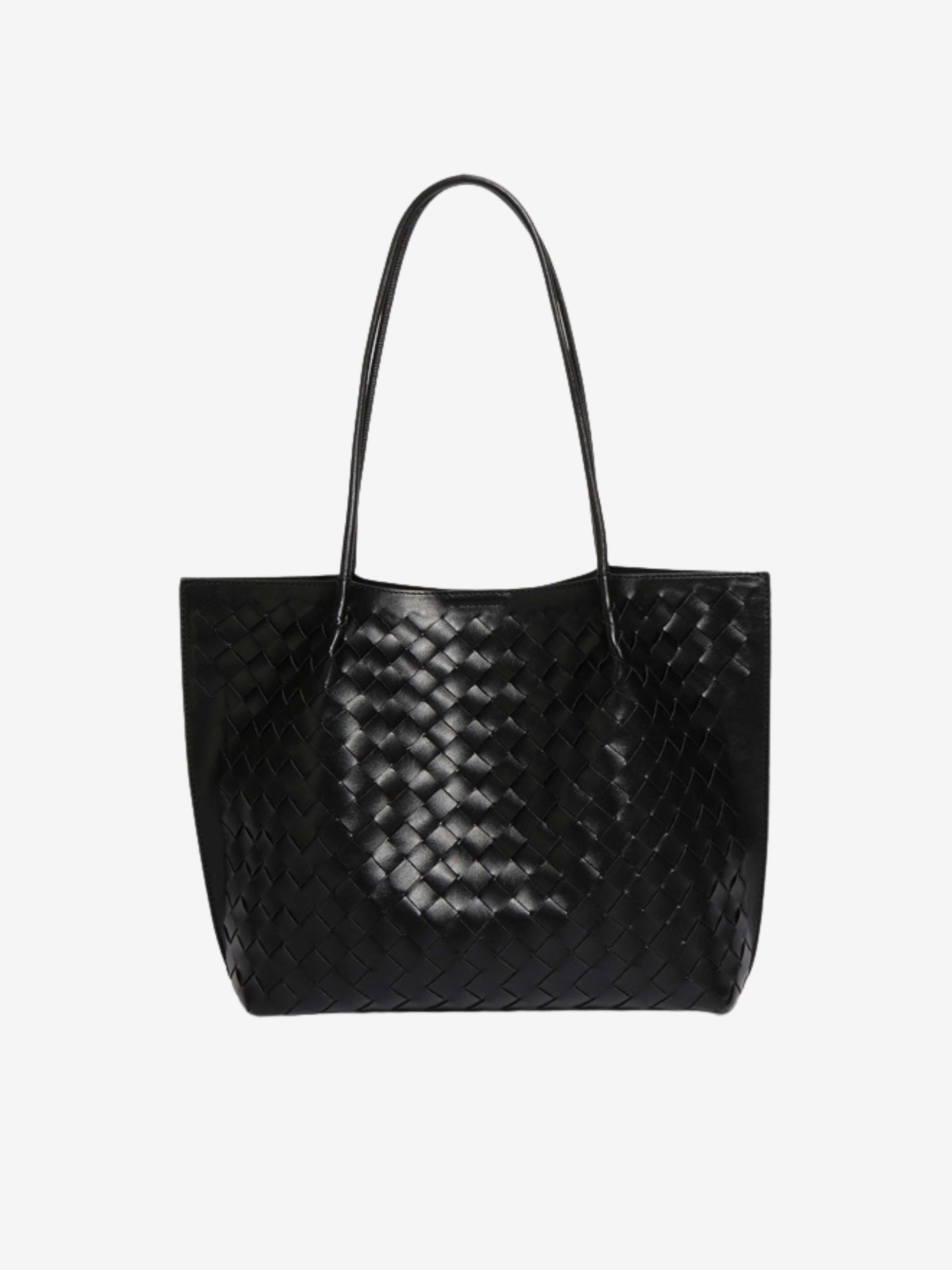 Women's Woven Tote Bag - Spacious Elegant Everyday Carryall