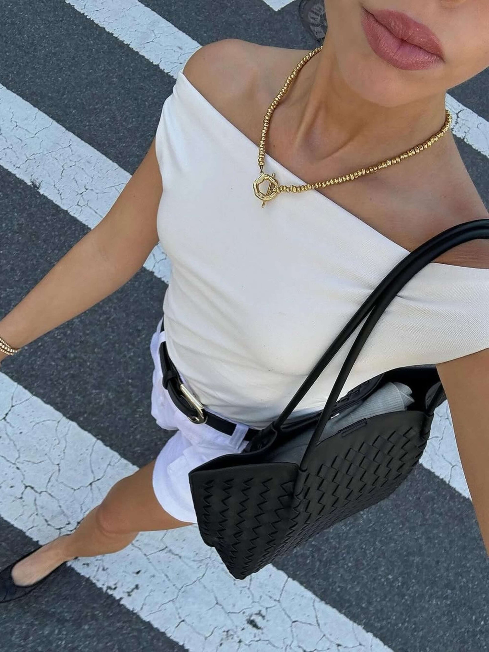 Women's Woven Tote Bag - Spacious Elegant Everyday Carryall