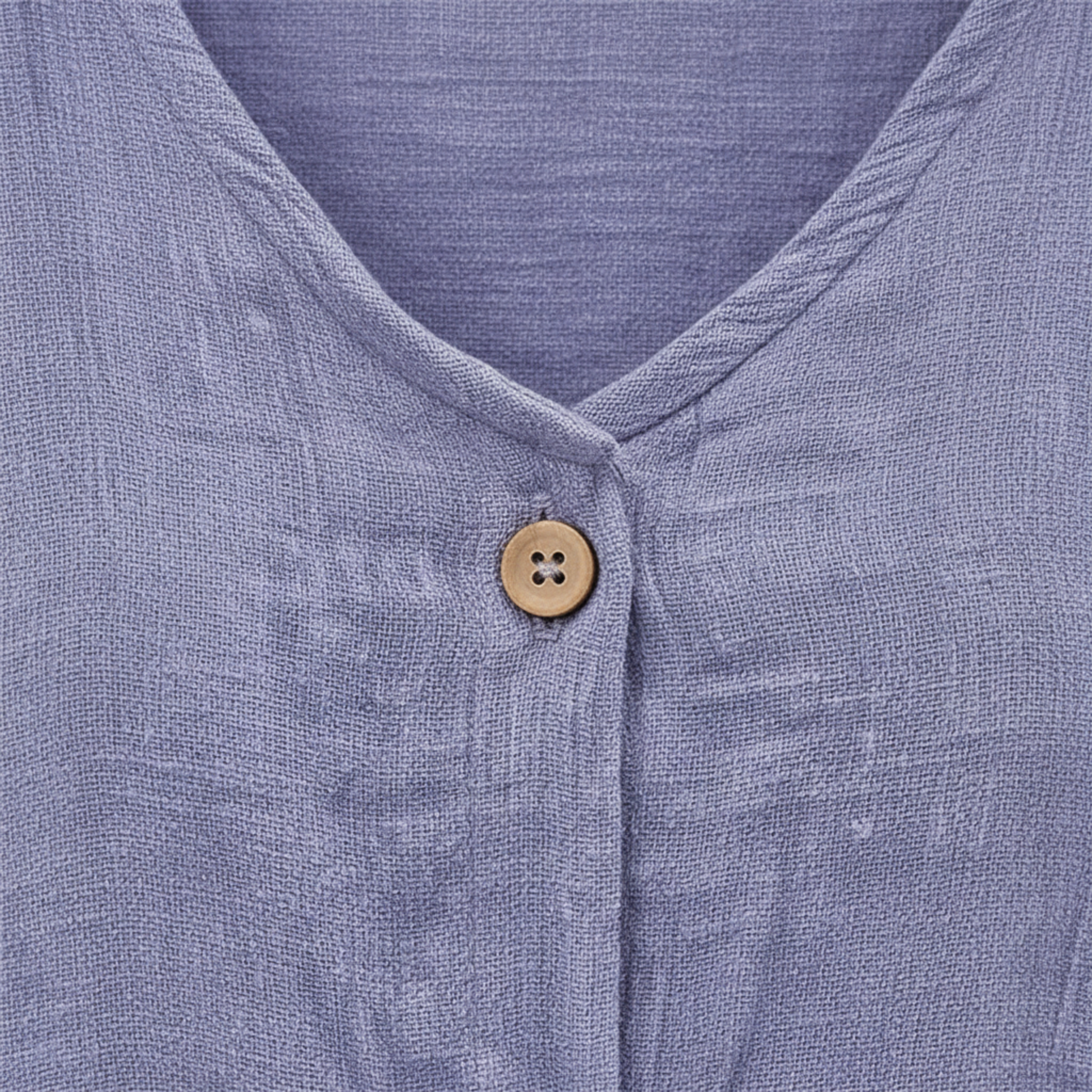 Women's V Neck Button Blouse – Linen Cotton 3/4 Sleeve Top