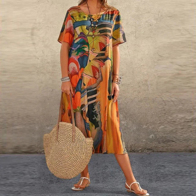 Women's Tunic Dress – Relaxed Comfortable Casual Everyday Dress