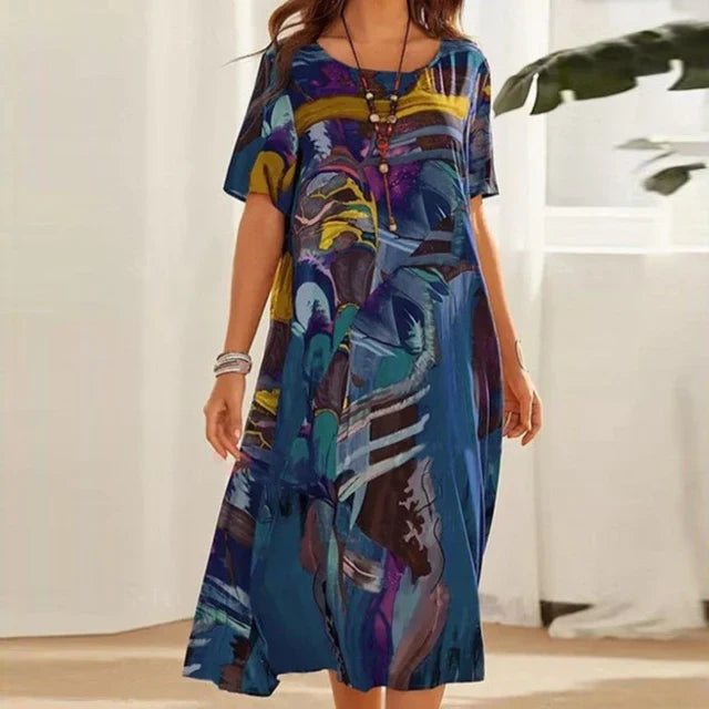Women's Tunic Dress – Relaxed Comfortable Casual Everyday Dress