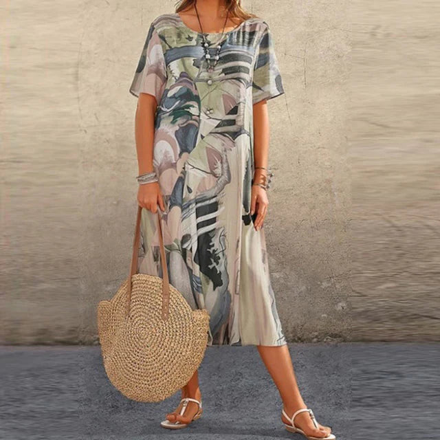 Women's Tunic Dress – Relaxed Comfortable Casual Everyday Dress