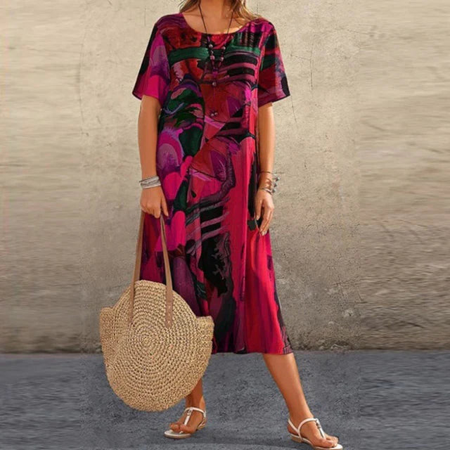 Women's Tunic Dress – Relaxed Comfortable Casual Everyday Dress