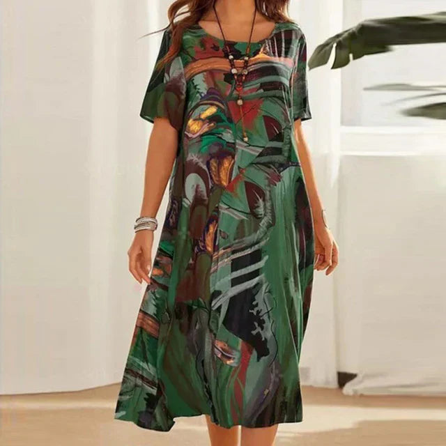 Women's Tunic Dress – Relaxed Comfortable Casual Everyday Dress
