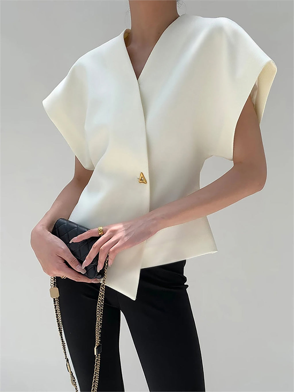 Women's V Neck Blouse – Elegant Flowy Everyday Top